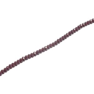 Strand of Approx 138 Faceted Rondelles, Dusky Lilac 3×2mm