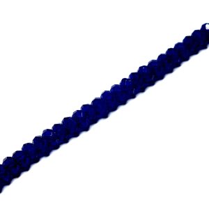Strand of Approx 149 Dark Blue Faceted Rondelles 4x3mm