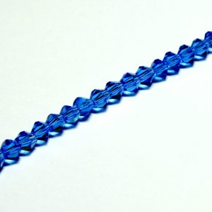 Strand of Approx 120 Faceted Bicones 4x4mm Dark Blue