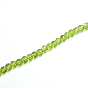 Strand Approx 200 4mm Crackle Glass Rounds Pale Green