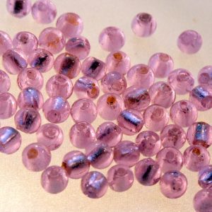 Bag of Cornflower Blue Silver Foil Beads 8mm