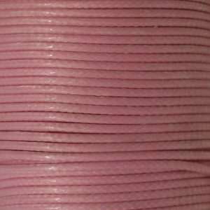 2mm Pink Cotton Wax Cord, Sold per Metre