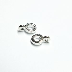 10 x Silver Metal Connectors / Hangers 6.5x2mm