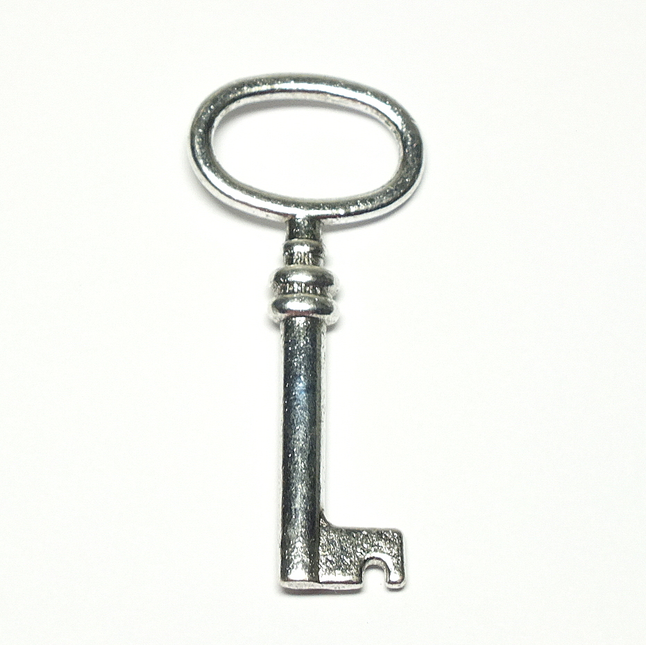 Tibetan Style Silver Key 41x17x4mm