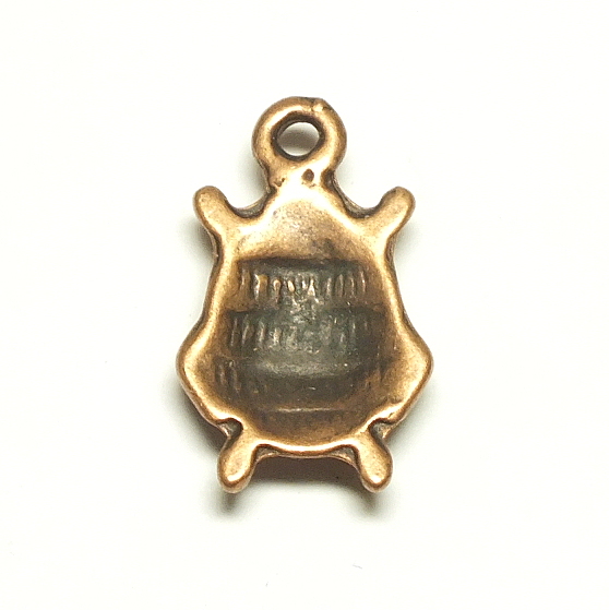 Copper Coloured Metal Ladybird Charm 15x10x3mm - Image 2