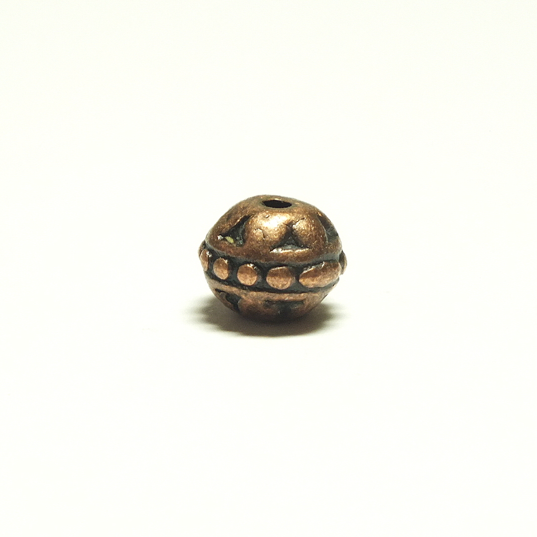 Copper Coloured Metal Bead 7x6mm