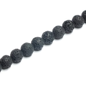 8mm Unwaxed Round Lava Rock Beads