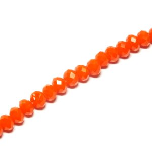 Strand of Approx 135 4x3mm Orange Faceted Rondelles