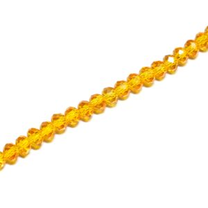 Strand 4x3mm Light Orange Faceted Rondelles