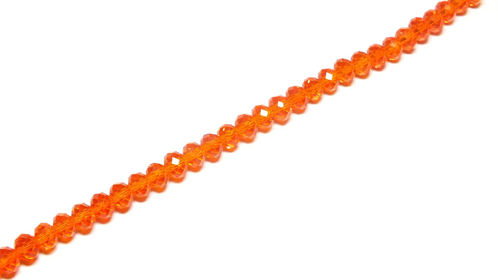 Strand of Approx 72 Faceted Rondelles, Orange 8×6mm
