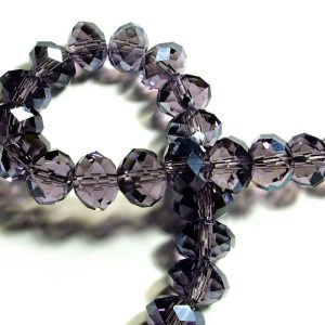 Strand 4x3mm Purple Faceted Rondelles