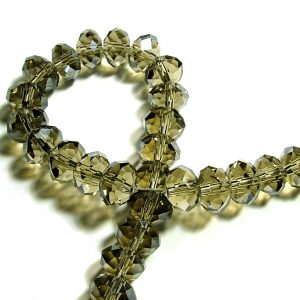 Strand Grey 4x3mm Faceted Rondelles