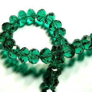 Strand 4x3mm Teal Faceted Rondelles