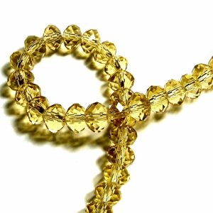 Strand 4x3mm Gold Faceted Rondelles