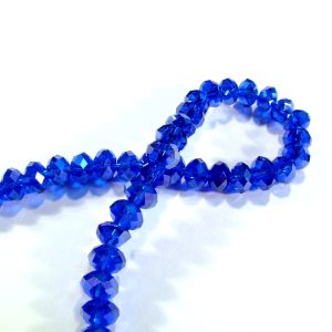 Strand 6x4mm Dark Blue Faceted Rondelles