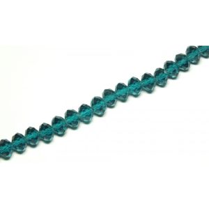 Blue/Green Faceted Rondelles 10x7mm