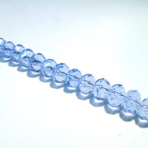 10x8mm Light Blue Faceted Rondelles