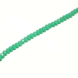 Strand of Approx 138 Faceted Rondelles, Mid Jade Colour 3×2mm