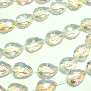Faceted Clear AB Drop 17x24mm