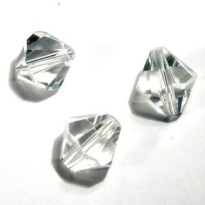 Clear Faceted Bicone 12x12mm