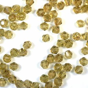 Faceted Khaki Bicone 4mm