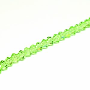 Strand of Faceted Bicones 4x4mm Light Green