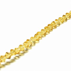 Strand of Faceted Bicones 4x4mm Gold