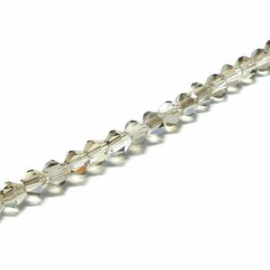 Strand of Faceted Bicones 4x4mm Grey