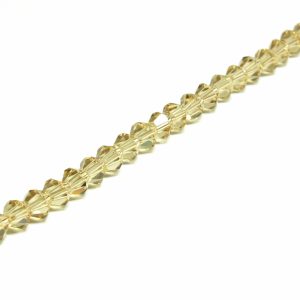 Strand of Faceted Bicones 4x4mm Pale Gold