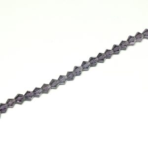 Strand of Approx 118 Faceted Bicones, Purple 4x4 mm