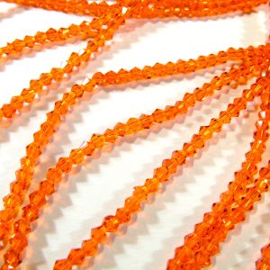 Strand Faceted Bicones 3x3mm Tangerine