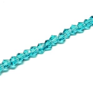 Strand Faceted Bicones 3x3mm Teal