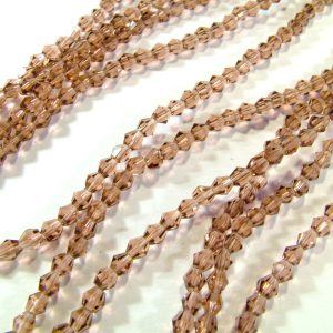 Strand Faceted Bicones 3x3mm Light Mulberry
