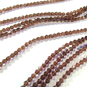 Strand Faceted Bicones 3x3mm Mulberry