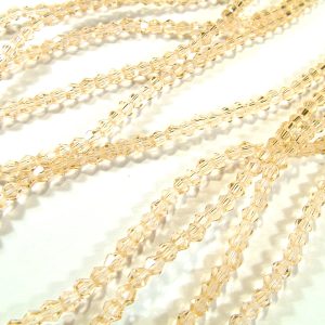 Strand Faceted Bicones 3x3mm Vintage Pink