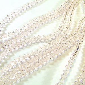 Strand Faceted Bicones 3x3mm Pink