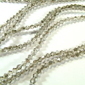 Strand Faceted Bicones 3x3mm Grey