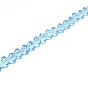 Strand Faceted Bicones 5x5mm Light Blue