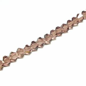 Strand Faceted Bicones 5x5mm Light Mulberry