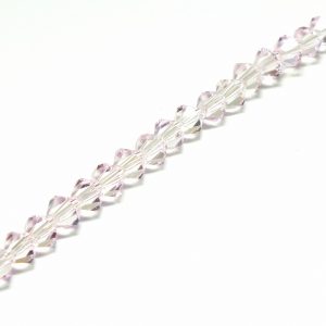 Strand Faceted Bicones 5x5mm Pink