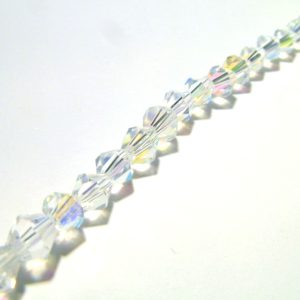 Strand of Faceted Bicones 5x5mm Clear AB