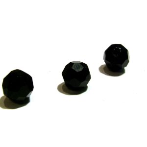 6mm Black Round Facet