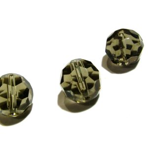 10mm Grey Round Facet