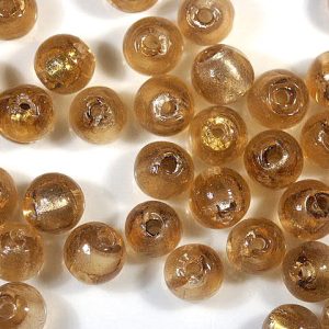 Bag of Light Gold Silver Foil Beads 8mm