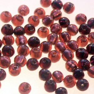 Bag of Plum Silver Foil Beads 8mm