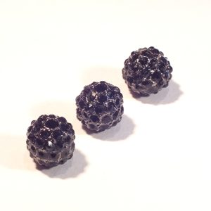 Pave 8mm Black Crystal Round.