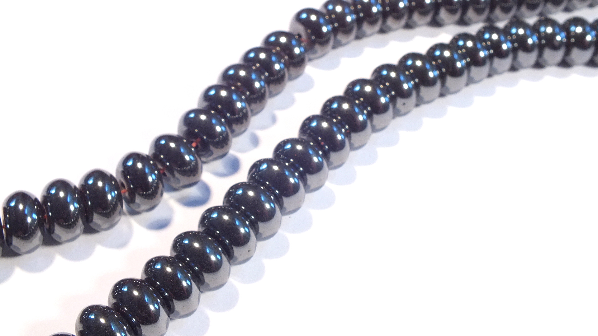 Man-made Hematite Rondelles 10x6mm - The Beadster