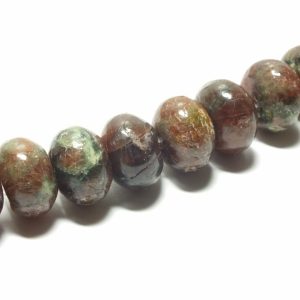 Green Garnet Rondelles 12x9mm