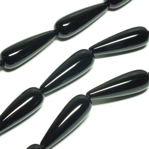 Black Onyx Drop 30x10mm