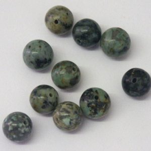 African Turquoise 10mm Rounds